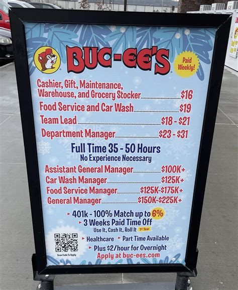 The estimated base pay is 46,566 per year. . Bucees salary